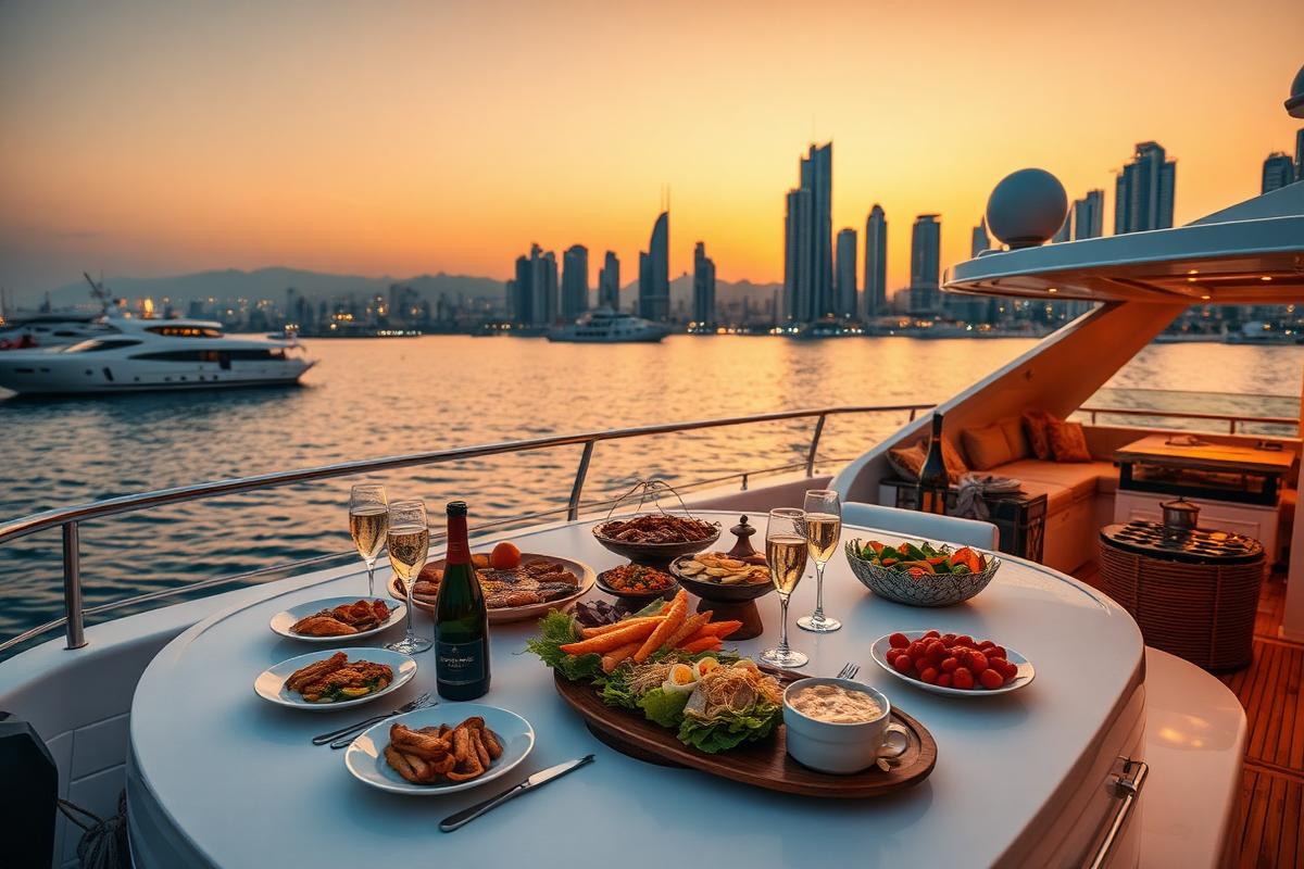 Luxury yacht party